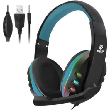 Imagem de Headset Fone de Ouvido Gamer Pro Microfones Com As Almofadas omnidirecional Com Cancelamento de Ruído Melhor Desempenho Compatível com PC, Principais Games e Consoles, Celular (Azul)