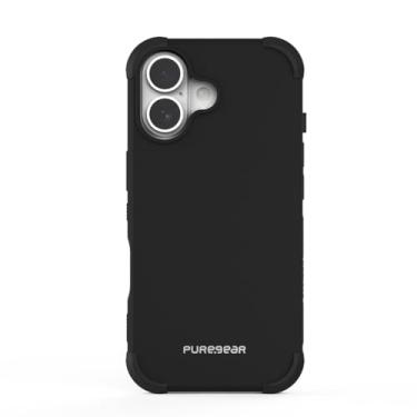 Imagem de PureGear Capa para Apple iPhone 17 (2025) 6,3 polegadas, capa magnética de proteção aprovada e testada militar, compatível com MagSafe MagSafe capa protetora resistente para celular MagSafe, preta