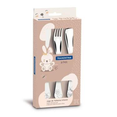Imagem de Jogo de Talheres Infantil Tramontina Le Petit em Aço Inox 3 Peças, 3