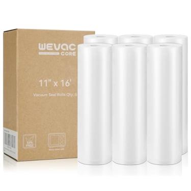 Imagem de Wevac Sacos seladores a vácuo 38 x 40 cm, pacote com 6 para economia de alimentos, selar uma refeição, Weston. Grau comercial, livre de BPA, serviço pesado, ótimo para armazenamento de vac, preparação de refeições ou Sous Vide