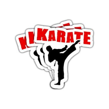 Imagem de Adesivo de vinil com silhueta de artes marciais para estudantes, adolescentes, adultos, atletas, instrutores, laptop, caderno, scrapbook, garrafa de água, carro, diário, capa de telefone de 7,6 cm