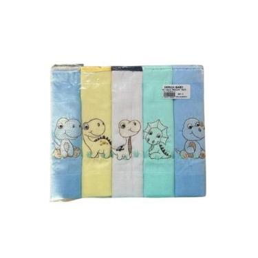 Imagem de Kit Fralda de Pano Bordada Menino e Menina Tecidos Duplo,com 5 Unidade