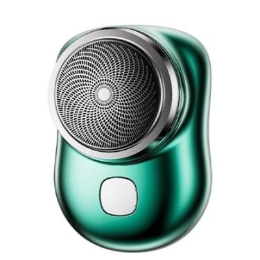 Imagem de Barbeador elétrico de bolso - à prova d'água e Anti-carga tipo C(Mini Barbeador verde)