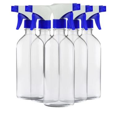 Imagem de 5 Borrifador 500ml com Gatilho - Pulverizador para Limpeza, Jardim e Uso Doméstico e Geral (Spray Azul + Frasco)