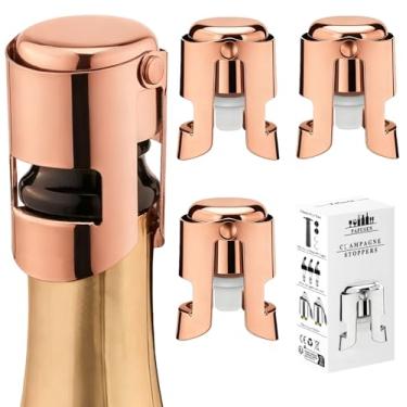 Imagem de Rolhas de champanhe para garrafas, selador de champanhe Pafusen rolha de aço inoxidável, tampa de rolha de champanhe de aço inoxidável, protetor para champanhe Cava Prosecco vinho espumante (champanhe