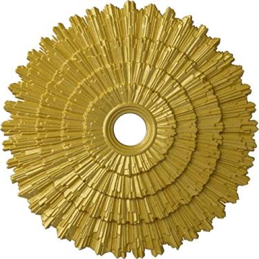 Imagem de Ekena Millwork Medalhão de teto Eryn CM24ENRGS, ouro rico, 24 3/10.2 cm OD x 3 1/10.2 cm ID x 4 cm P