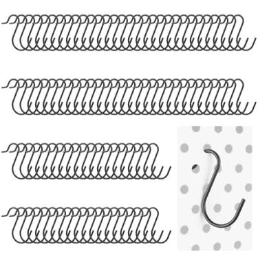 Imagem de Ganchos pequenos de Pegboard J – 80 peças de cabides de metal para pequenos furos – Antiqueda universal organizador de parede Pegboard Suporte de ferramentas de joias para varejista, garagem