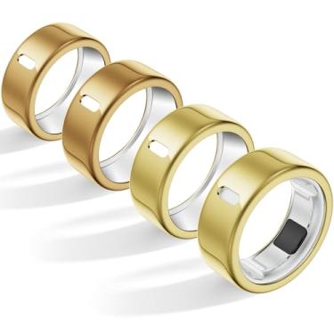 Imagem de Polyjoy Pacote com 4 capas compatíveis com Oura Ring Gen 4/Oura Ring Gen 3 Horizon/3 Heritage, carregando derectly, protetor de TPU antiarranhões para mulheres e homens malhando, tamanho 12