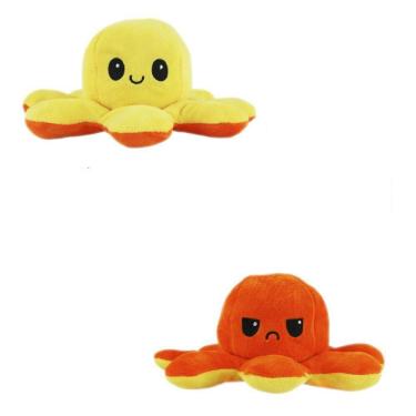 Imagem de Polvo E Bichinho De Pelúcia Colorido Reversível