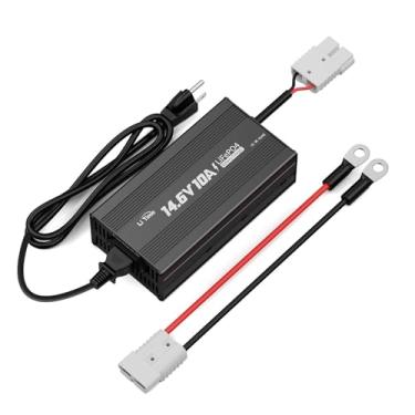 Imagem de LiTime 12 V 10 A Battery Charger 14,6 V AC-DC LiFePO4 Lithium Battery Charger com Anderson Connector LED indicador Charger Special for Deep Cycle Rechargeable Batteries of Car, Truck, Boat, RV