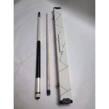 Imagem de Teekerwang Bastão de taco de bilhar de 147 cm, 2 peças, bastões de sinuca de 538 g, ponta de 12,5 mm, tacos de sinuca de madeira de bordo canadense, adequado para bares, clubes, esportes de mesa de