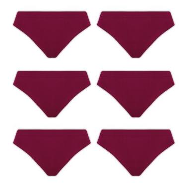 Imagem de Kit 6 Calcinhas Lupo Biquíni Sem Costura 40400, Cereja, Cherry, G