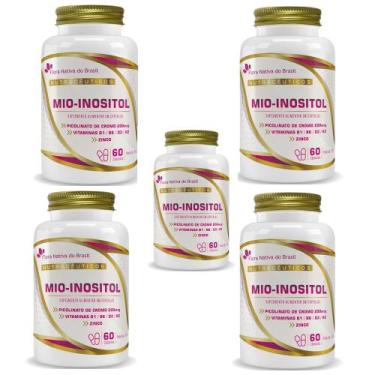 Imagem de Kit 5x Mioinositol + Vitaminas 500mg 5x60 cps Flora Nativa - Flora Nat