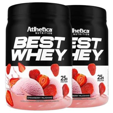 Imagem de Kit 2 Best Whey Isolado Hidro Morango 450g - Atlhetica-Unissex