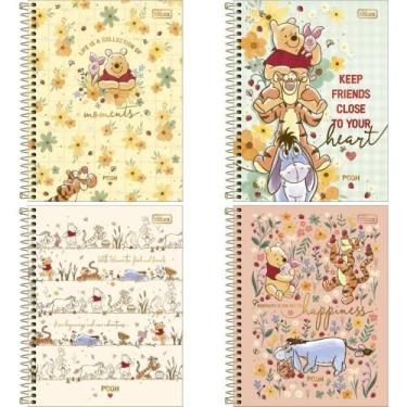 Imagem de Caderno 10X1 Capa Dura Colegial Pooh 160 Folhas - Pacote com 04 Unidad
