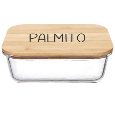 Imagem de Pote Hermético Vidro e Tampa de Bambu (1,040 Litros) Palmito - Lehavi,