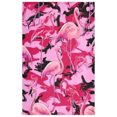 Imagem de Joisal Toalha de mão de chá rosa flamingos tropicais brids toalhas de prato fofas para decoração de cozinha panos de limpeza absorventes de banheiro 45 x 71 cm, 1 pacote