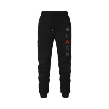 Imagem de Conjunto De Moletom Masculino Preto Com Jaqueta Com Zíper E Calças Jog