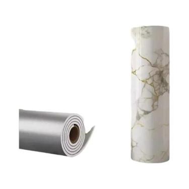 Imagem de Papel De Parede De Mármore Autoadesivo Impermeável Para Quarto E Sala 