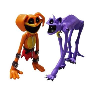 Imagem de Boneco De Animal Sorridente De Horror Anime Gato Cão Monstro PVC Peque