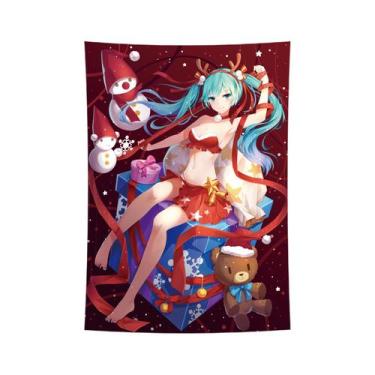 Imagem de Tapeçaria de parede Hatsune Miku Room Aesthetic 100x75cm Microfabric -