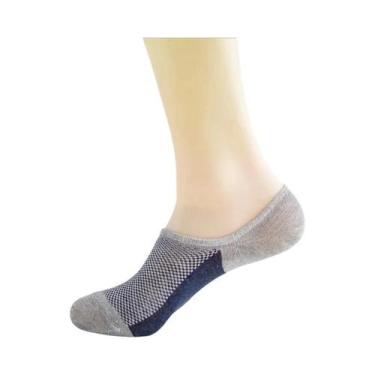 Imagem de Meias De Cano Curto Masculinas Antiderrapantes De Fibra De Bambu, 5 Pa