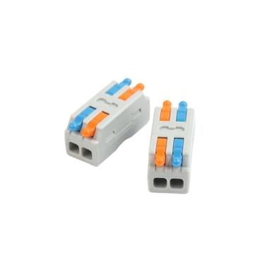 Imagem de 10 peças divisor de fio compacto bloco terminal de emenda de cabo elétrico rápido para conector de fiação pequeno 28-12AWG