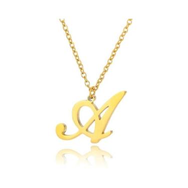 Imagem de Colares Com Letras Iniciais Em Ouro Para Mulheres, Joias Minimalistas 