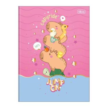 Imagem de Caderno Brochura Grande Capa Dura Capivara 48 Folhas Capybara Fofo Cap