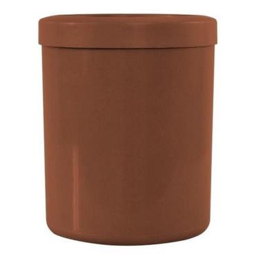 Imagem de Lixeira Com Aro Em Plástico 12 Litros Cb38 Escolha A Cor Cor:Marrom - 