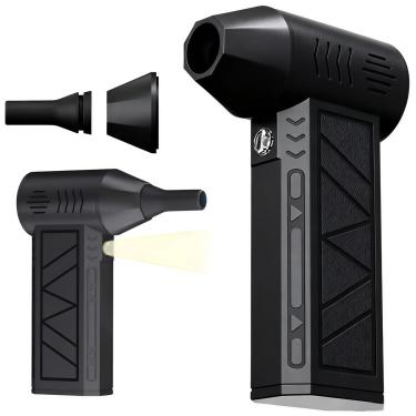 Imagem de Mini Soprador De Ar Portátil 130000 Rpm, Jet Fan Turbo Fan Recarregável, Para ar livre, Limpeza De Eletrônicos, Infláveis, Uso Doméstico (Preto)