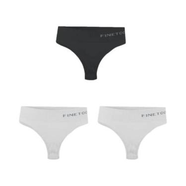 Imagem de Conjunto De 3 Calcinhas Sem Costura De Cintura Alta Para Mulheres FINE