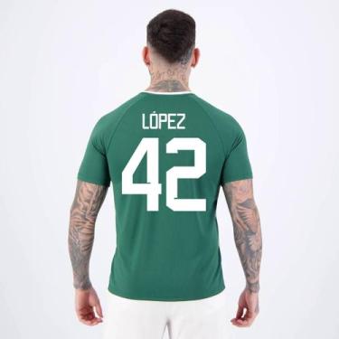 Imagem de Camisa Palmeiras Alviverde Branca e Verde 42 Flaco López - Betel, P