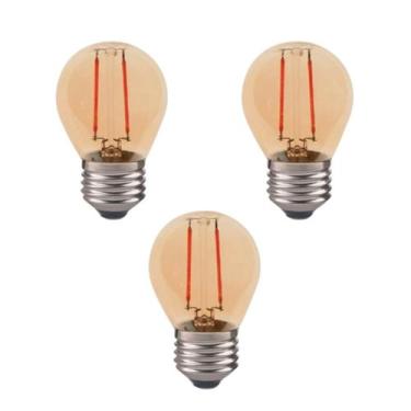 Imagem de Lâmpada Led Avant Retro Ambar G45 2W 2200K E-27 Bivolt 3 Und