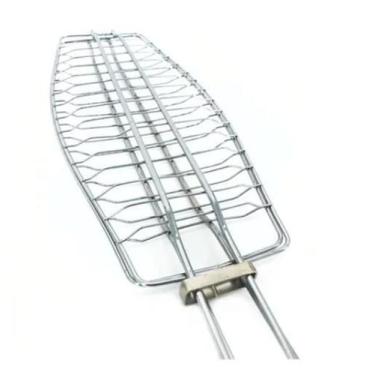Imagem de Grelha Churrasco Para Assar Peixe Linguiça 15X33X63Cm - Idea