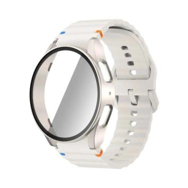 Imagem de Pulseira De Silicone Para Relógio Samsung 40mm 44mm Com Protetor De Te