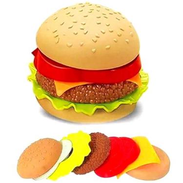 Imagem de Lanche de Brinquedo Hambúrguer Infantil Comidinha de Montar - Futuro K