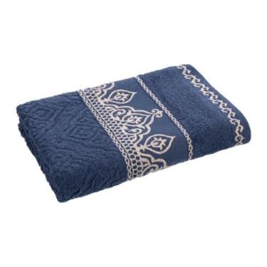 Imagem de Toalha de Rosto Barroca 50cm X 80cm Caviquioli, Azul Escuro