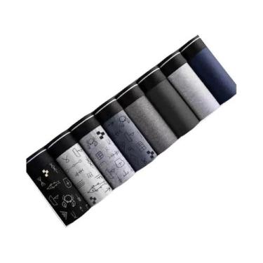 Imagem de Cuecas Boxer De Algodão plus Size Para Homens, Pacote Com 8 Peças, Rou