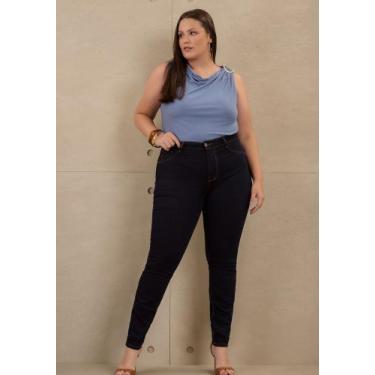 Imagem de Calça Jeans Skinny Plus Size Fit For Me Lunender J3531, Jeans escuro, 