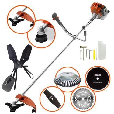Imagem de Máquina de Cortar Grama Á Gasolina Tekna RL520ACNTK 52cc + Lâmina 2 Pontas + Discos de 40 e 80 Dentes + Escova Rotativa de Aço