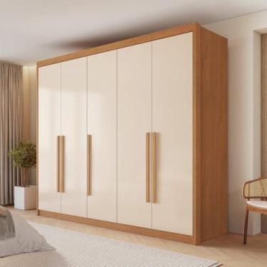 Imagem de Guarda Roupa Casal Bari 5 Portas 8 Gavetas 100% Mdf - Conquista Móveis