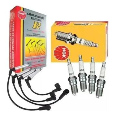 Imagem de Kit Ngk Scf30 Tr6b10 Onix Prisma Cabo Velas Preto
