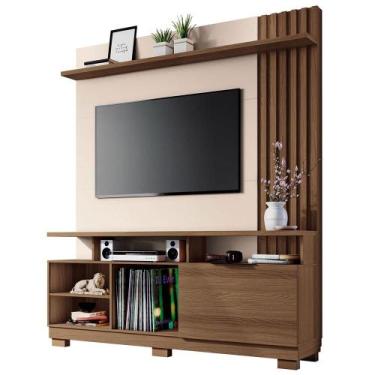 Imagem de Estante Home Theater Artheo para TV até 55 - HB Móveis, Castanho/Off W