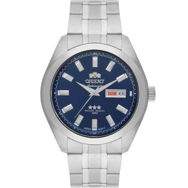 Imagem de Relógio ORIENT Masculino Automático Prata 3 Estrelas 469SS076F D1SX