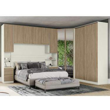 Imagem de Quarto Modulado Completo Casal 5 Peças 10 Portas 12 Gavetas Predileto 