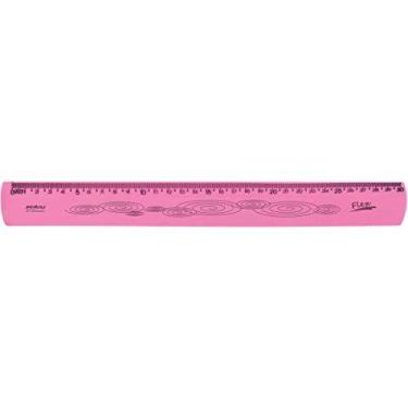 Imagem de Regua Mole Neon Flexivel 30Cm. Rosa - MAXCRIL