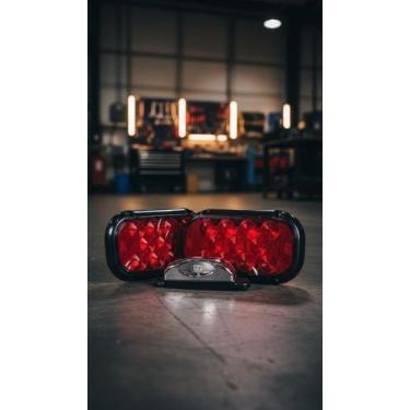 Imagem de Kit 2 Lanternas LED 12V Traseiras + Luz de Placa - Congratulations Sto