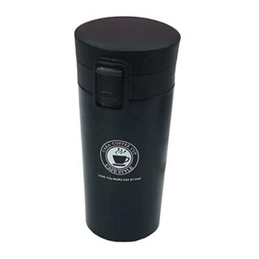 Imagem de Garrafa Térmica Em Aço Inox Com Antivazamento 400ml (Preto)