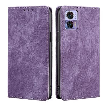 Imagem de For Motorola Edge 30 Neo RFID Anti-theft Brush Magnetic Leather Phone Case